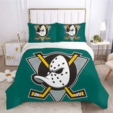 Anaheim Ducks Hockey League 3D Printed Duvet Cover Quilt Cover Pillowcase Bedding Set Bed Linen Home Decor